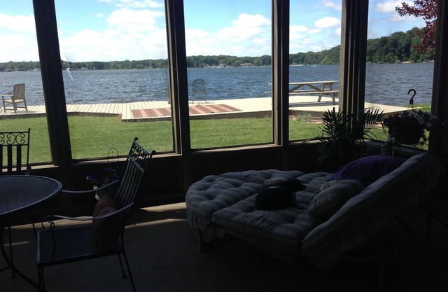 4 bedroom 2800 sq ft. Best view of the Lake! Swim from the yard.