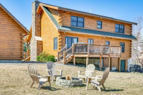 9 Mi to Bretton Woods Carroll Log Cabin with Deck