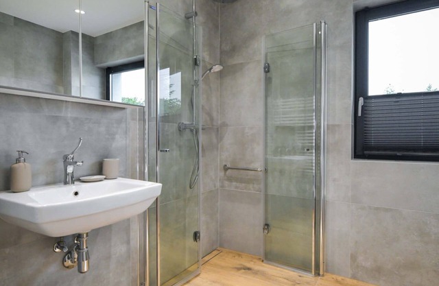 A spacious apartment with a terrace. Equipped for people with disabilities.n