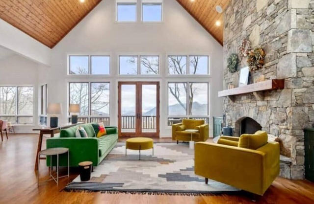 Amazing views at L’Oursière in Bear Lake Reserve, from the new hot tub.