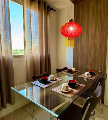 Apartamento com piscina e Toque Samurai