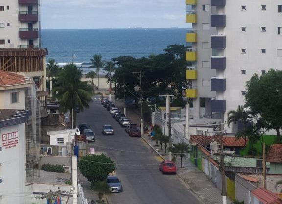 Apartamento novo vista do mar 64m2 2 dorms Wi-fi estacionamento grátis Praia Grande Mirim