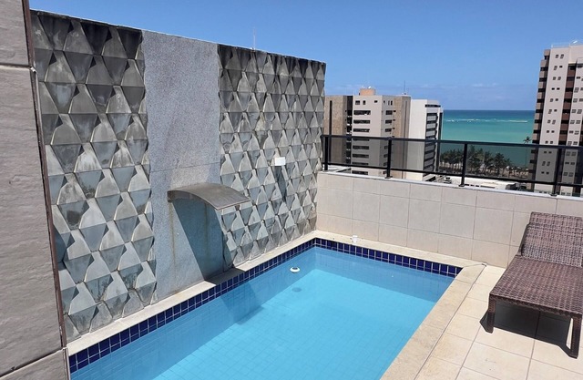 Apartment 3 minutes from Jatiuca beach, 2 bedrooms, 2 air conditioning, swimming pool with views