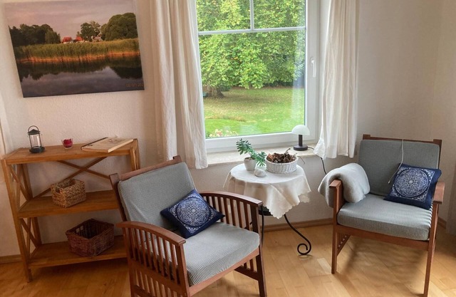 Apartment 'Seeblick Kummerow' with Lake View, Shared Terrace and Wi-Fi