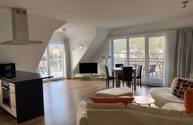 Apartment with fantastic view of river and vineyards