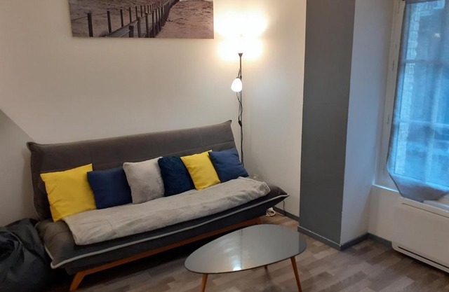 Avec JARDINET sans vis à vis Plein centre ville au RDC 350m de la plage