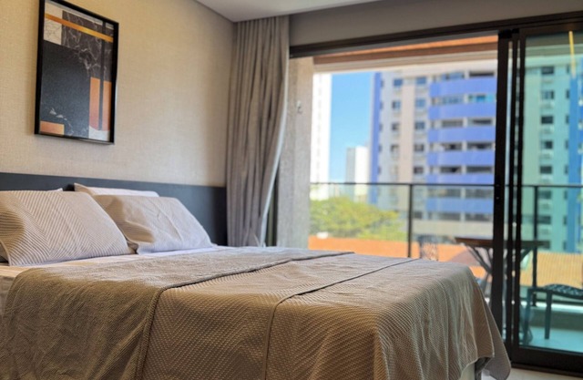 Beach Class Meireles Flat with Balcony - Fortaleza