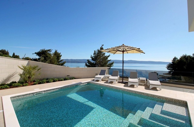Beach villa with view in Omis Croatia, Holiday Villa in Croatia on the Beach with pool
