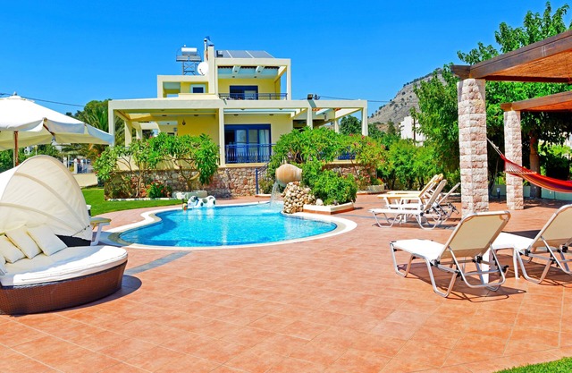 Beachfront Villa with Private Pool in Pefkos, Lindos, Rhodes. "Villa-Angelina".