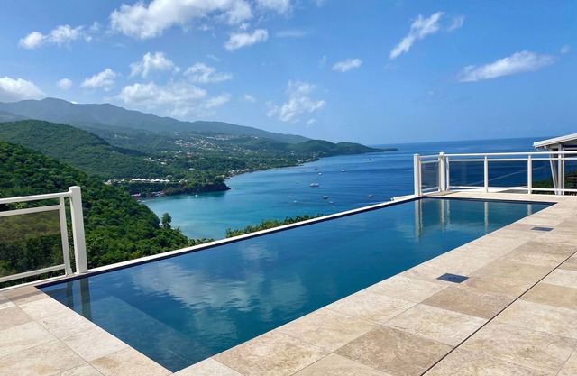 beautiful architect design brand new villa exceptional Caribbean sea view