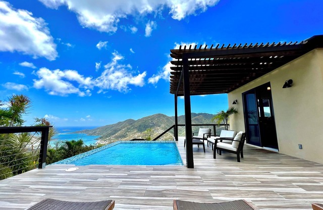 Big Views Over the Private Pool from this Simple Modern Getaway
