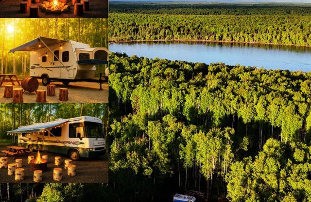 Birch Tree Forest RV Surrounded by Lakes