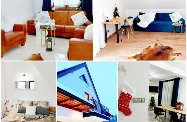 Borówka- u podnóża gór, 10 min od stoku, możliwość wynajęcia mobilnej bani