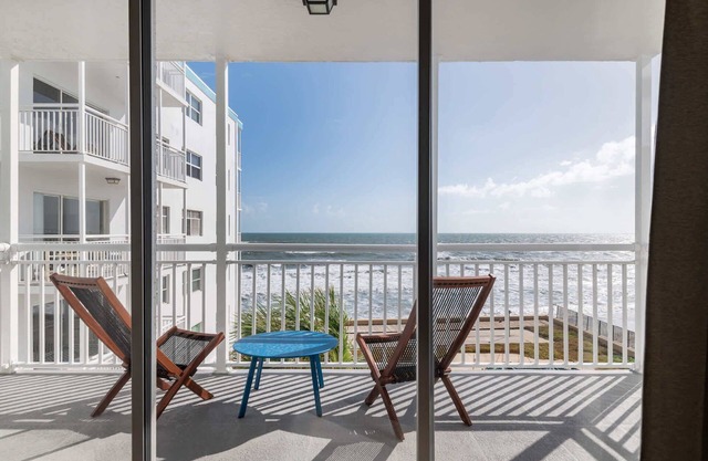 Bright 2-Bed Beach Condo w/Oceanfront Balcony