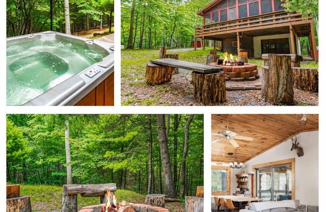 Cabin w New Hot Tub, River/Kayak, WiFi, & Fire Pit