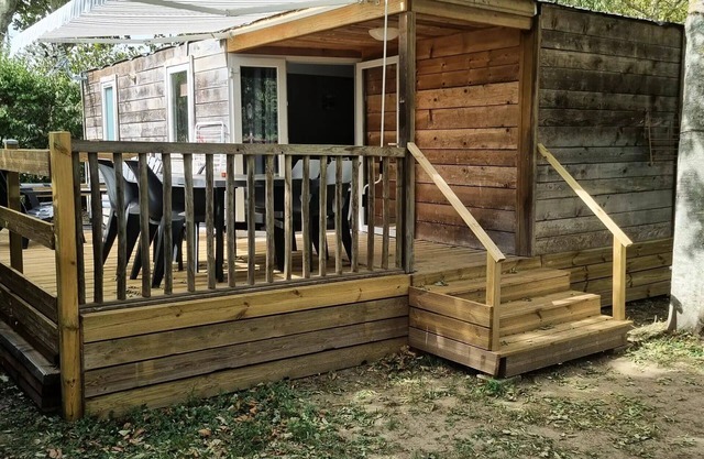 Camping le Moulin du Roy * - Mobile home Cottage Bois Confort - 2 bedrooms - air conditioning - 25m² - 4 people