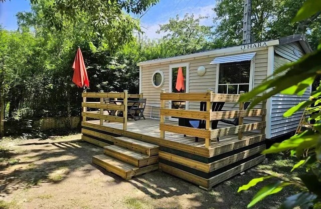 Camping le Moulin du Roy * - Mobile home O'HARA 504 1 bedroom 2/3 people with air conditioning 2 to 3 people - 2 people included in the price