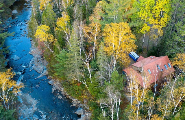 Carrabassett Wheelhouse ~ Mountain Bike Inspired River-front Home