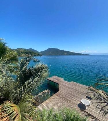 Casa de veraneio com deck em Passa Terra, Ilha Grande
