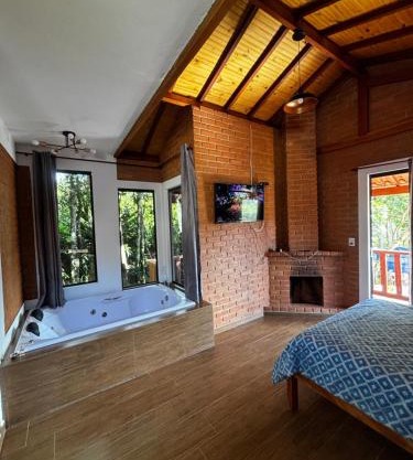 Chalé com hidromassagem e Wi-Fi em Ibitipoca