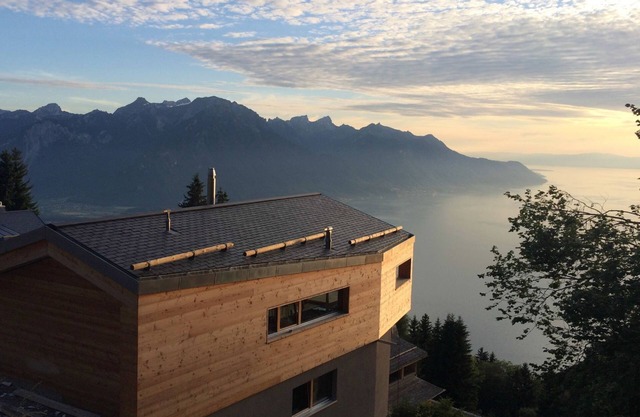 Chalet à la Montagne. Vue Exceptionnelle sur le lac et les Alpes. Havre de Paix