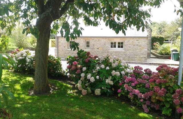 Charming cottage with a veranda facing south overlooking an orchard.