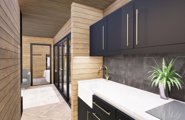 Cherry Blossom with views of Lancashire rolling hills & our golf course