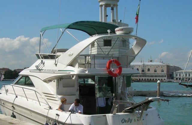Comfortable boat for romantic cruises in the Venetian lagoon, Croatia