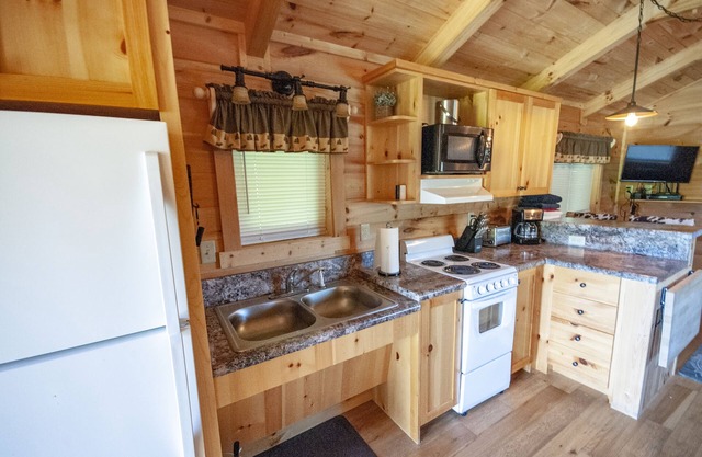 Copperhead Lodge Cabin number 2. 1 bedroom 1 bath Sleeper Sofa. Sleeps 4.