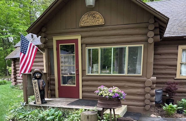 Cozy/rustic cabin in the woods.linens provided!