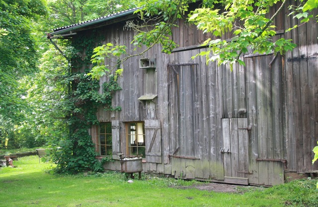 Creative barn with large sauna, romantic campfire, barbecue in nature,