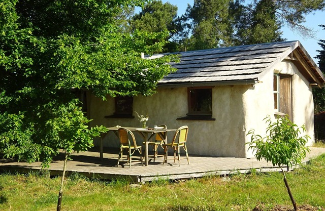 detached house in a bale of straw