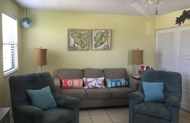 DID NOT FLOOD, ground floor! St. Pete Beach Condo. Gulf view, great location!