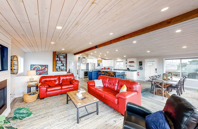 Dreamy Coastal Gem Near the Beach W/Ocean View, Game Room, & a Private Hot Tub