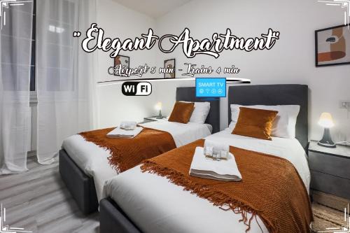 Elegant Apartment - Airport 5min - AC - Smart TV