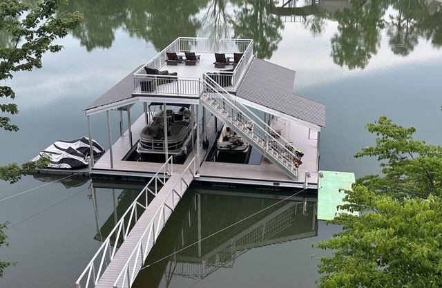 Enjoy swimming and boating off our two story dock or relaxing in the hot tub.