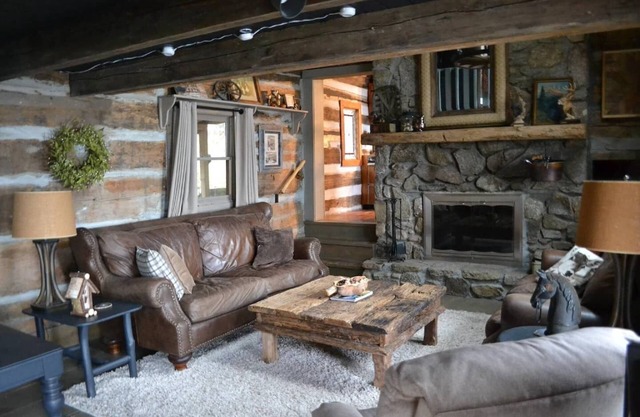 Enjoy this 100+ year old cabin in the gated Wolf Laurel Resort community.
