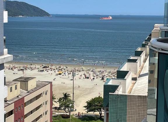 Estanconfor Santos com Vista Mar 7 AC Garagem alto 17º andar