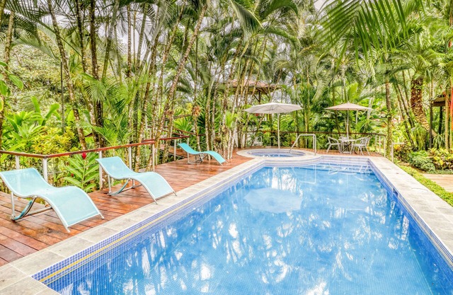 Exotic mountain-view house surrounded by nature with pool & garden views