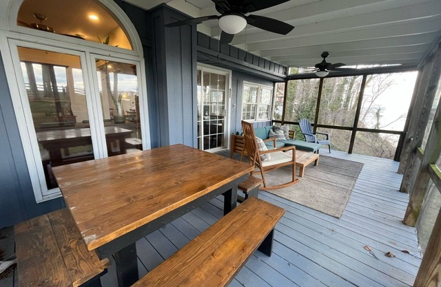 Expansive Chesapeake Bay Views are amazing at this peaceful bluff-side cottage.