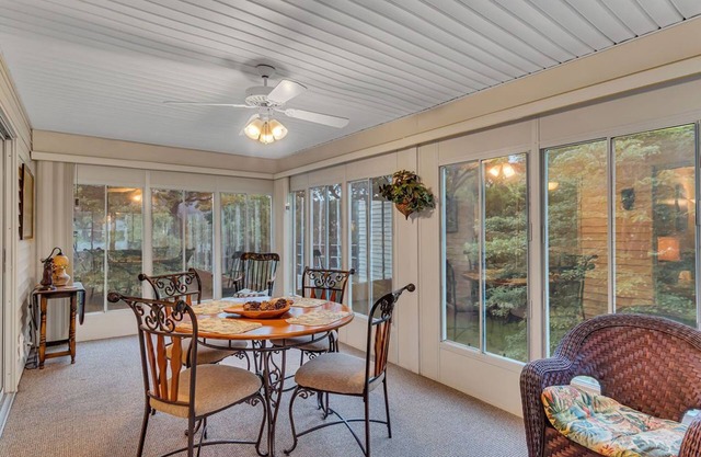Fall Bliss: Cozy 2BD/2BA Condo w/Sunroom & Golf, Steps to Dining