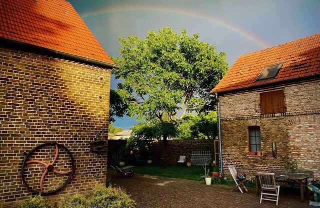 Ferienhof Schmetterlingsgarten - Holiday apartment 1 "former stable" with garden