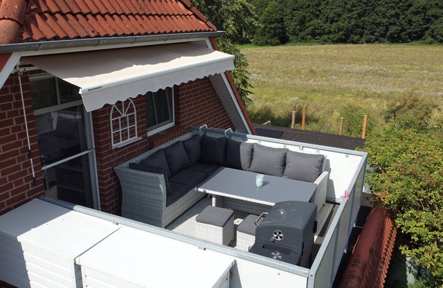 Ferienwohnunge "milan" am Krakower See mit Terrasse und Spielecke