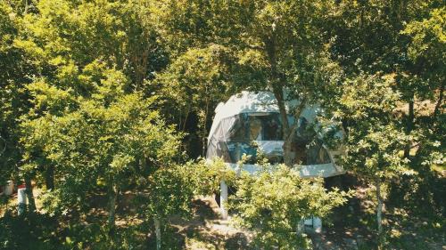 Geodesic Domes with Best Views in Ribeira Sacra