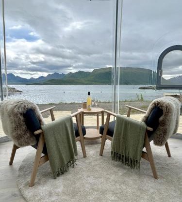 Glass domes at Arctic Ocean Lodge