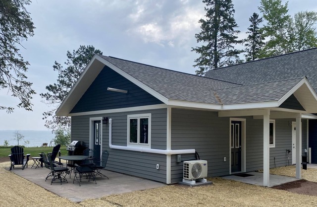 Gray cabin, built in 2023