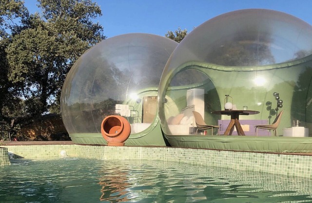 Habitación Burbuja Doble con Vistas al Campo y Piscina