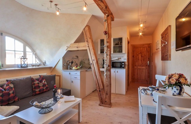 Haffblick im Reetdachhaus am Haff