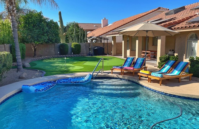Heated Pool, Putting Green & Arcades in LUXE Home! 3-mi to Waste Management Open