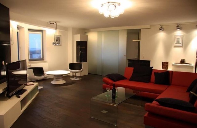 High-quality designer apartment in a heritage-protected water tower